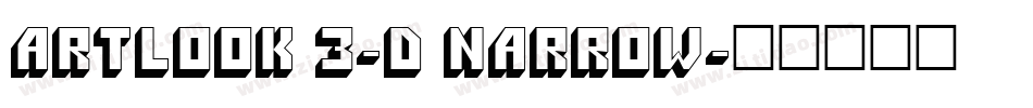 Artlook 3-D Narrow字体转换